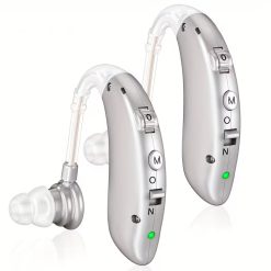 Rechargeable Behind-the-Ear Sound Amplifier Pair